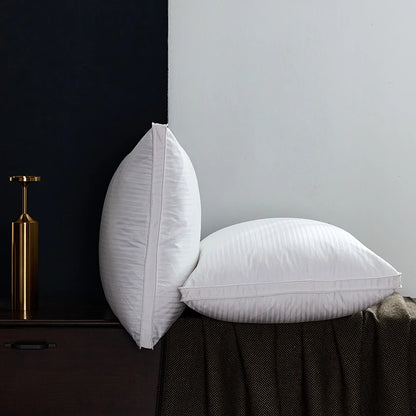 100% Goose Down Pillows Neck Pillows for Sleeping Bed Pillow 100% Cotton Cover with Goose Donw 1pc Hotel Collection Soft Comfort.