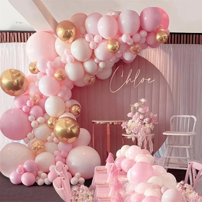 Erröten Retro Rosa Elfenbein Weiß Luftballons Girlande Bogen Kit für Geburtstag Party Hochzeit Baby Dusche Dekorationen Party Ballon Liefert.