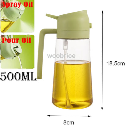 2in1 Kitchen Spray Oil Dispenser Oil Sprayer Polisher or Oil Brush for Air Fryer Salad Grilling Roasting Cooking Kitchen Acceeso.