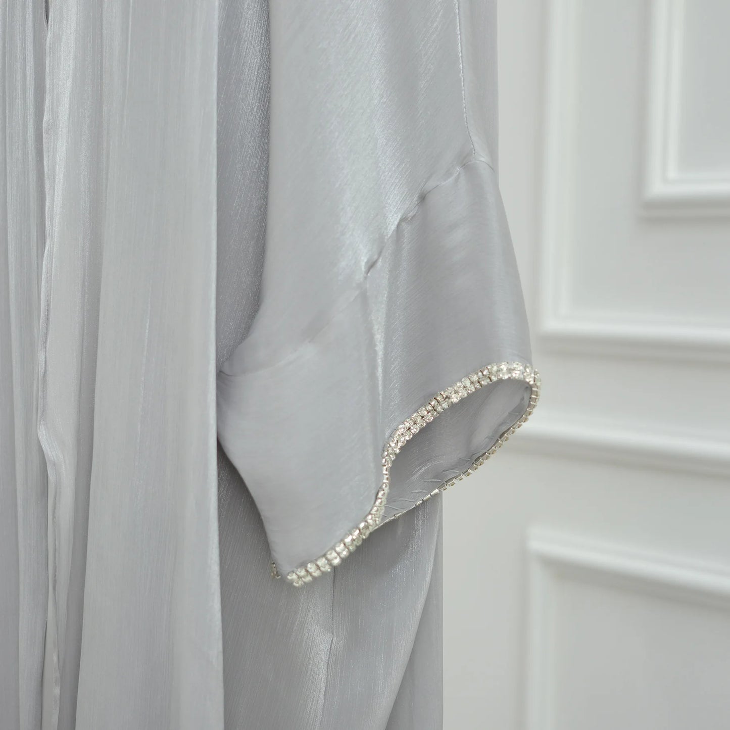 2025 New Abaya Set Shinny Dubai Abaya Cardigan Inner Dress Hijab 3pcs Set Islamic Clothing Women Abaya Muslim Dress