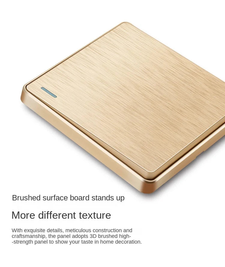 Gold 13A UK Stecker USB Steckdose, Haushalt elektrische licht schalter, universal 5 loch Dual Buchse mit USB Ladegerät, AC110-250V.