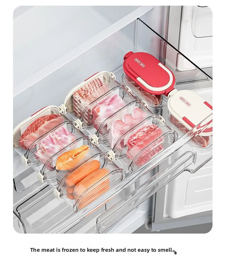 Portable Storage Box Onion Ginger and Garlic Seasoning Jar Can Be Stacked Sealed Storage Jar Packaging Fresh-keeping Box.