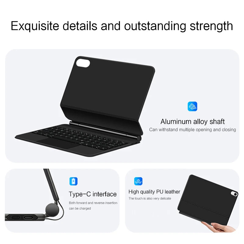 Magic Keyboard for iPad Pro 11 12.9 Air 4 Air 5 for iPad 10th Generation Pro 12.9 6th 5th 4th 3rd Gen Smart Cover Magnetic Case.