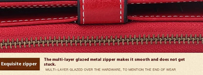 Fashionable new hollow out coin purse for women's oily leather phone bag, long zipper handbag,coin bag Triple fold ladies wallet.