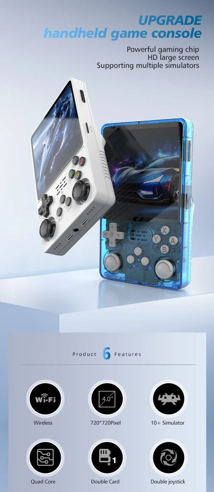 R36S R36Plus Retro Handheld Game Console Linux 64-bit System 4" IPS Screen RK3326 Portable Pocket Video Player For N64 PS1.