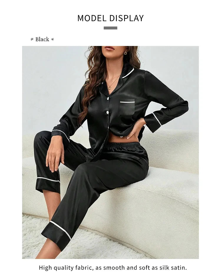 Großes Damen-Pyjama-Set, langärmelige Hose, Cartoon-Studenten-Nachtwäsche, Homewear, zweiteilige Strickjacke, Nachtwäsche, Loungewear.