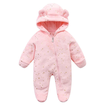 Neugeborenen Baby Flanell Strampler Weiche Warme Herbst Winter Body für Jungen & Mädchen Cartoon Print Overall 0-19M neugeborenen Baby Kleidung