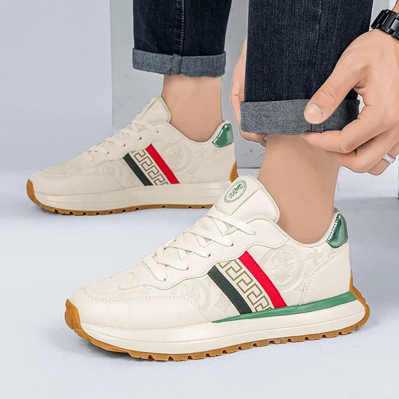 Genuine Leather Casual Shoes Men Designer Luxury Women Tennis Chunky Sneakers Muffin Sport Shoes Man Male Board Footwear.