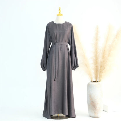 Ramadan Eid Satin Dubai Long Modest Dress Abaya Damen Islam Muslim Kaftan African Dresses For Women Kebaya Robe Femme Musulmane.