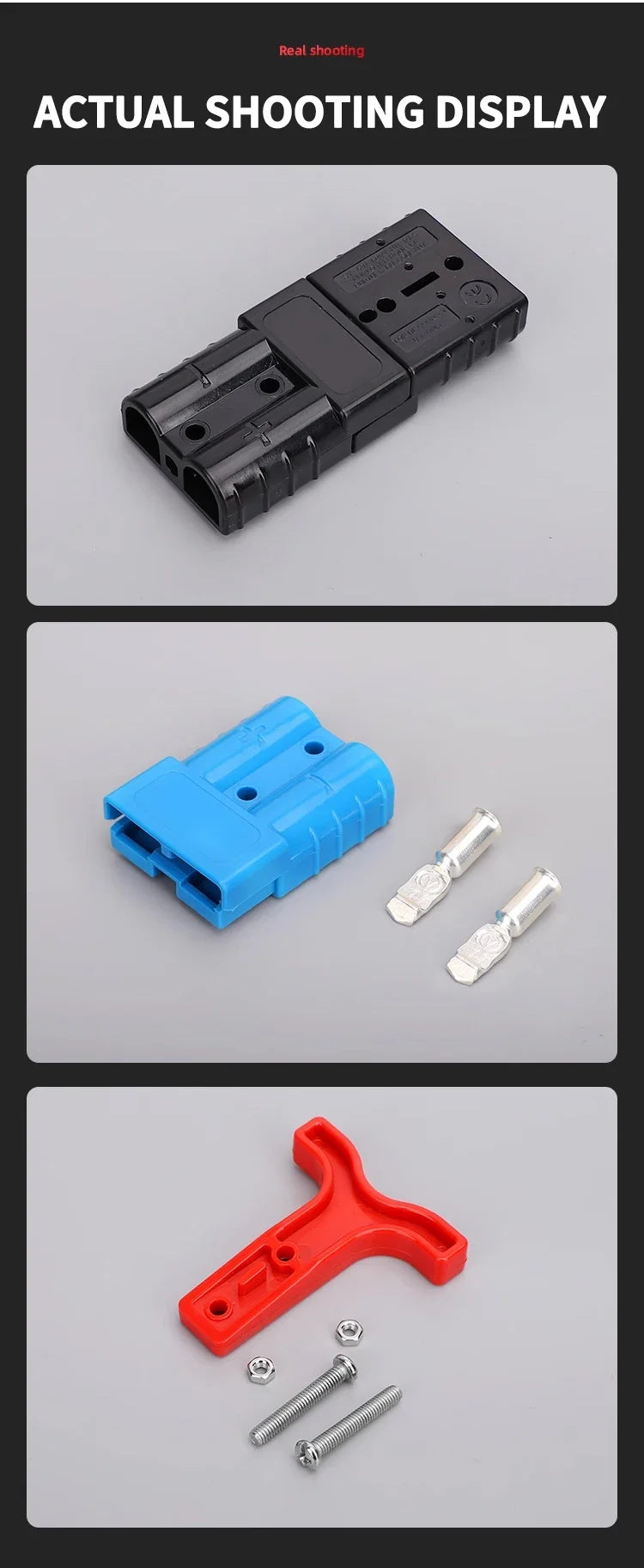 4Pcs Anderson Plug 50A/120A Power 2 Pin Battery Connector Charging Plug  Anderson Connector.
