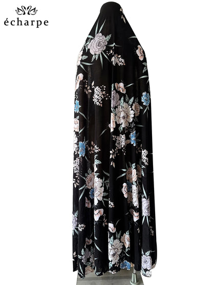 6XL Ramadan Muslim Pullover Sleeveless Dress Women Prayer Garment Arab Jibab Dubai Abaya Islamic Femmel Khimar Worship Robe.