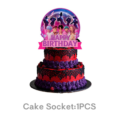 1/25 stücke Dämon Jäger Kuchen Topper Alles Gute Zum Geburtstag Party Kuchen Dekoration Kinder Favor Kpop Dämon Jäger Kuchen Ornamente Baby dusche.