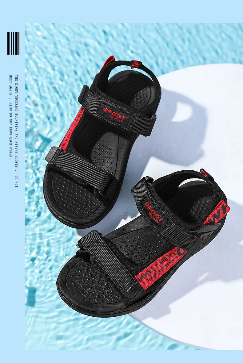 Kids' Summer Breathable Sport Sandals for Boys Casual Beach Shoe Comfortable Soft Sole Children's Fashion Non-slip Sandalias.