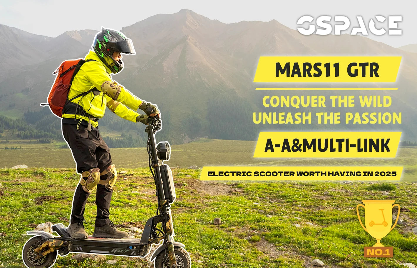 GSPACE MARS11 GTR Electric Scooter 2000*2W Motor 72V45Ah Battery Escooter  11 inch City tires E-Scooter.