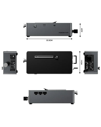 AOOSTAR AG02/AG01 EGPU Dock with OCuLink & USB4 Dual Ports, PCIe 4.0 x4 High Speed for Laptop Mini PC External Graphics Card.