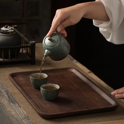 Heavy Bamboo Tray Rectangular Home Living Room Tea Tray BBQ Plate Fruit Snacks Bread Tray.