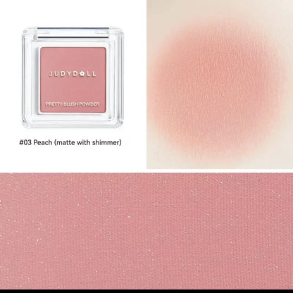 Judydoll Monochrome Blush Portable Silky Cream Multipurpose Blusher Eyeshadow Nude Natural Brighten Skin Tone Makeup Cosmetics