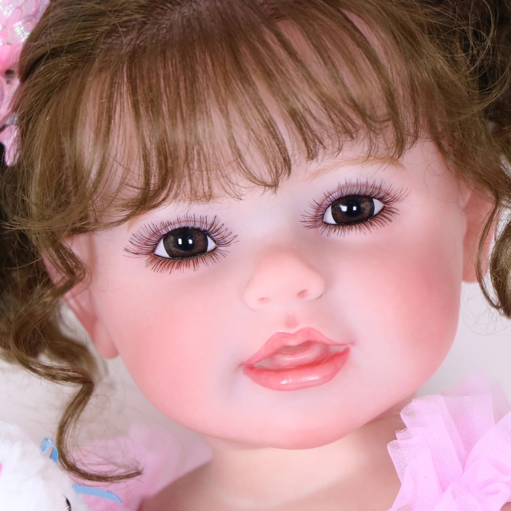 Reborn Toddler Girl Doll -22 inch Happy Dance with 3D Painted Skin Visible Veins and Soft Full Vinyl with Rooted Hair/Christmas.