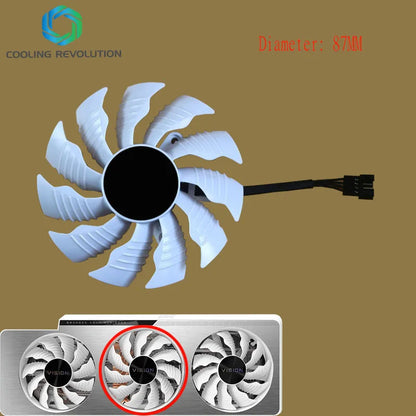 New for GIGABYTE GeForce RTX 3080 Ti RTX 3090 Vision OC 3X GV-N308TVISION GV-N3090VISION GPU Graphics Card Cooling Fan.