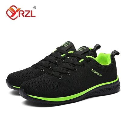 YRZL Sneakers Men Running Shoes Lightweight Sport Shoes Classical Mesh Breathable Casual Shoes Fashion Man Sneakers