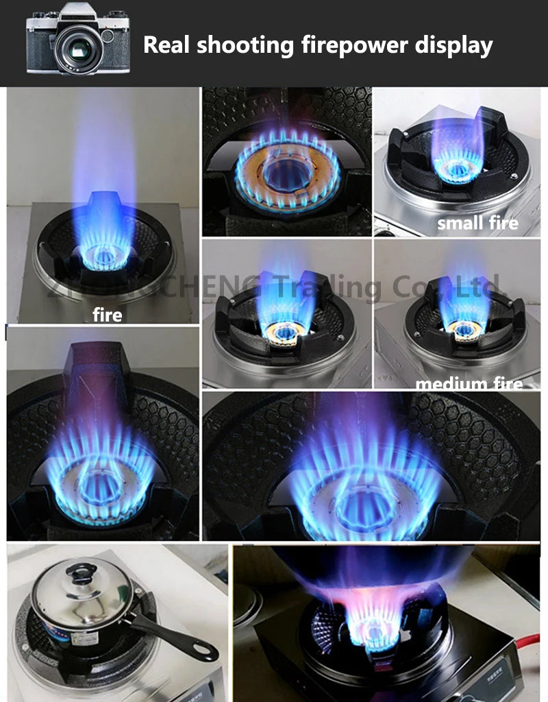 Furious Fire Stove Commercial Single Stove Liquefied Gas Stove Stir-frying High pressure stove stainless steel desktop gas stove.