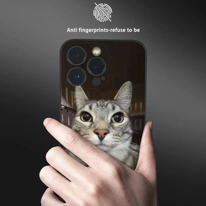 Pet Cat Funny memes Phone Case For iPhone 16 15 14 13 Pro Max Plus Mini Frosted Soft Shell Funda.