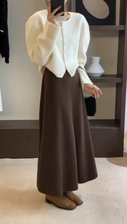 2024 Korean Version of Pure Wool, Super Big Swing Length~ Super Good Quality Big Swing Skirt~.