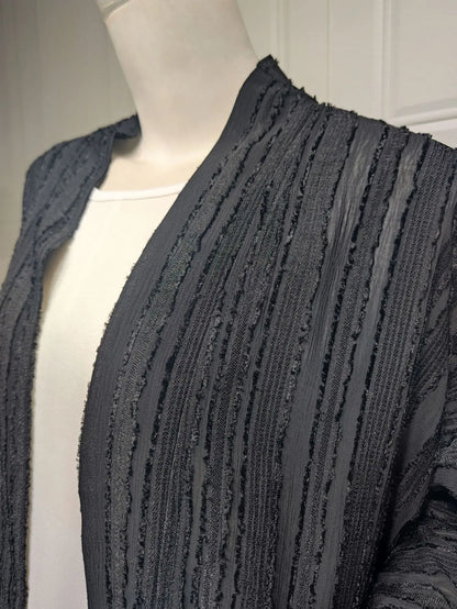 Uni Fashion Muslim Kimono Abaya Solid Striped Retro Ethnic Cardigan Robe Dubai Middle Eastern Saudi Arabia Eid Clothes 2025