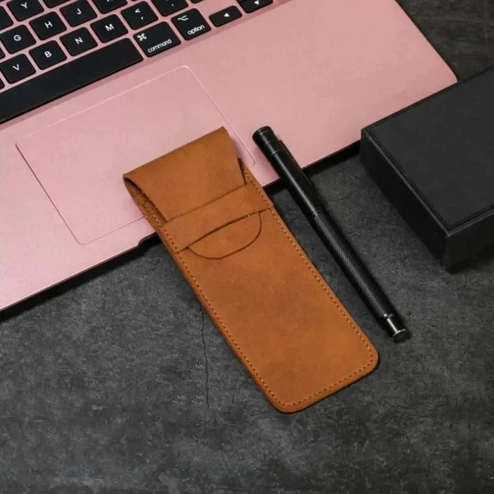 Vintage-Leder-Federmäppchen, Mini-Schutz-Federmäppchen, einfaches, leichtes Federmäppchen mit großem Fassungsvermögen, perfekt für mich.