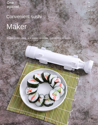 DIY Cylinder Sushi Making Machine Quick Sushi Bazooka Japanese Rolled Rice Meat Mold Rice Ball Mold  Kitchen Bento Accessories.
