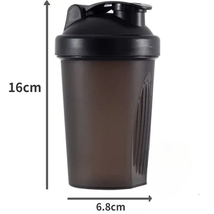 400ML Shaker Bottle with Stainless Ball BPA Free Plastic Protein Shakes Leakproof for Powder Workout Gym Sport.