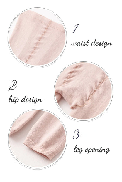 Women's Autumn and Winter Mulberry Silk Blend Tights Slim High Waist Skinny Anti-Hook Thick Warm Leggings Tights Stockings.