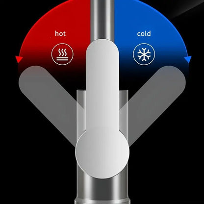 720° Swivel Spout Dual Use Kitchen Bathroom Faucet 360° Swivel Metal Finish Valve Core High Arc Spout Bathroom Accessories