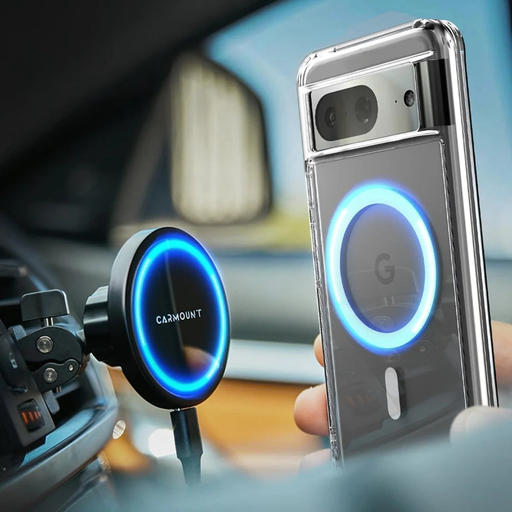 Luxury Transparent Magsafe Magnetic Case for Google Pixel 9A 10 9 8 7 6 Pro 9 Pro XL 8A 7A 6A Wireless Charging Clear TPU Cover.