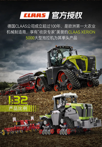 Cada 1336pcs 1:32 Famous CLAAS City Agricultural Vehicle Building Block MOC Bricksley Design Truck Bricks Toys Children Gifts.