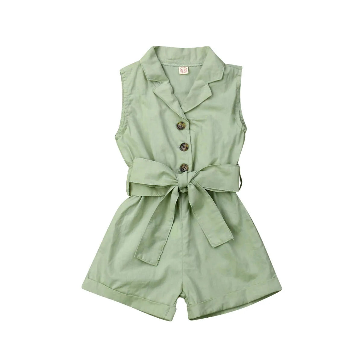 Mode Kinder Baby Mädchen Kleidung Ärmellose Fliege Taille Playsuits Outfits Sommer Sunsuit Insgesamt Kinder Kleidung.