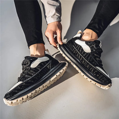 Thick Sole Men Chunky Sneakers Outdoor Wear-resistant Male Trends 2025 New Mens Casual Shoes Fashion Comfort Anti Slip Vulcanize