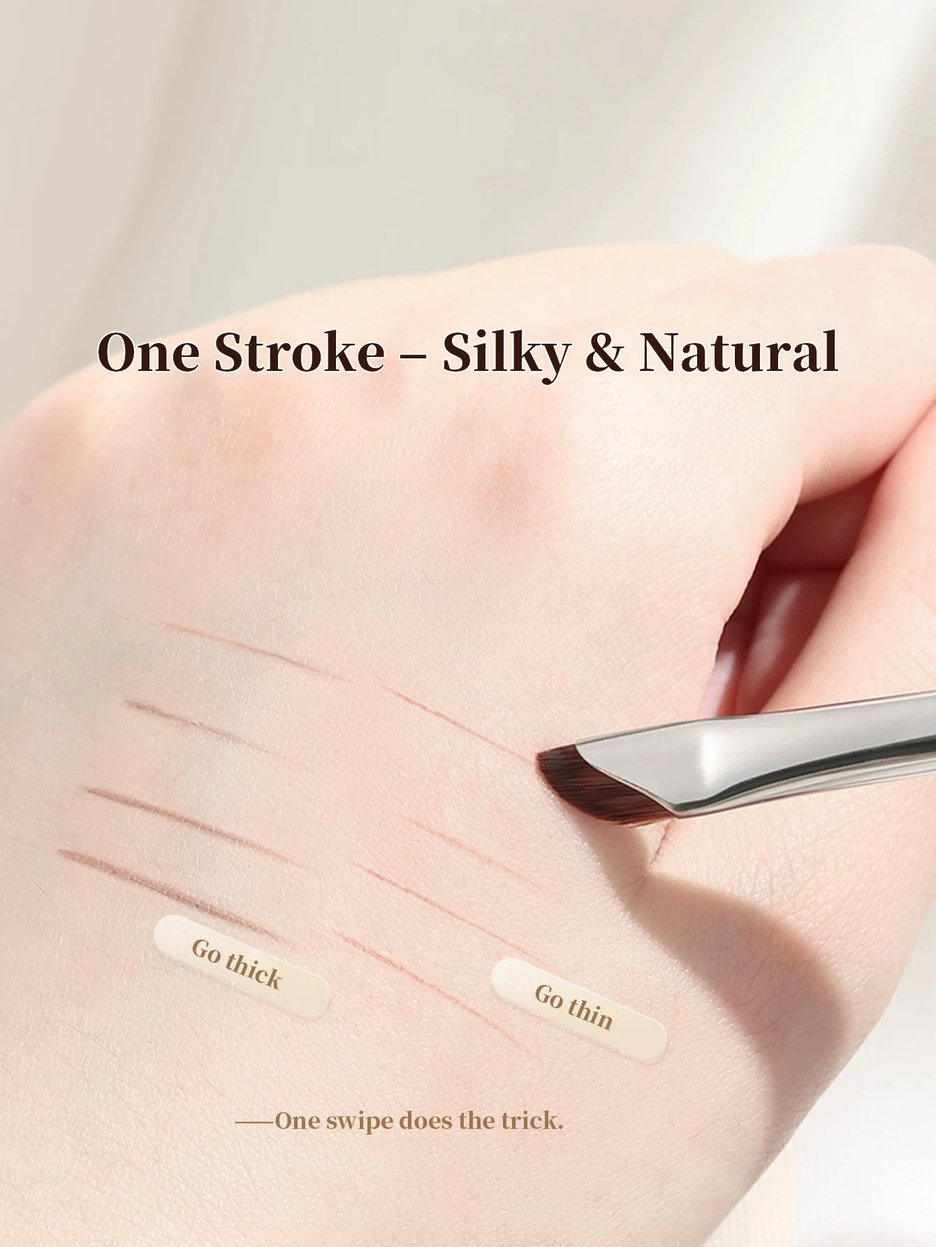 1 Set Of 5 Makeup Brushes Blade Eyeliner Brush Lower Eyelid To Flat Head Oblique Angle Eyebrow Brush Horizontal Silkworm Brush.