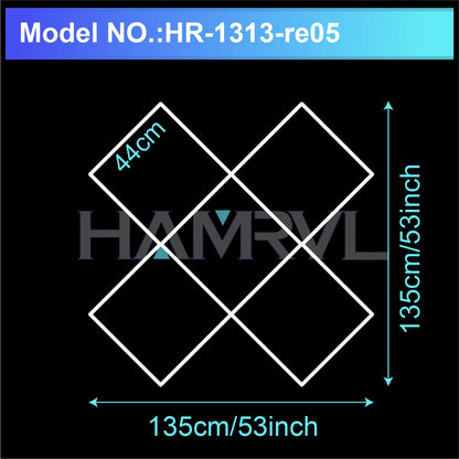 Hexagonal ceiling light BarberShop Car Garage LED Light 6500k LED tube for Gym Bar Hair Salon Library Workshop Auto Body Repair