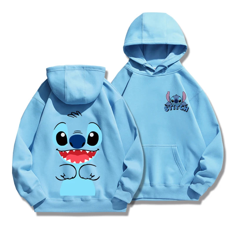 Stitch Hoodie Autumn/Winter Hoodie European and American Cartoon Anime Hoodie Loose Clothes Couple's Hoodie Coat.