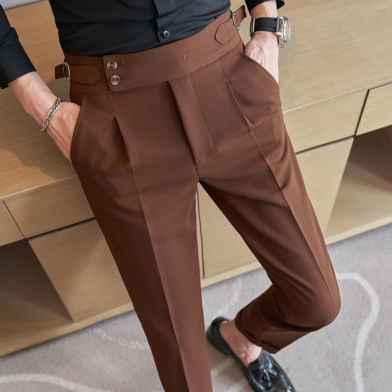 Navy Men's Suit Pants, White Black Trousers, Gray Khaki Pantalones Hombre Fashion Slim Male Pant, 28 29 30 31 32 33 34 36.