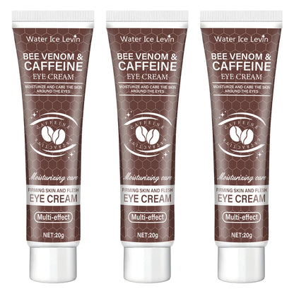 Natural Caffeine Powerful Moisturizing Firming Eye Cream 20g for Puffy and Dark Circles Post-Lifting Area after Using, Reduce Wrinkles and Aging, Light Beige Relaxation.