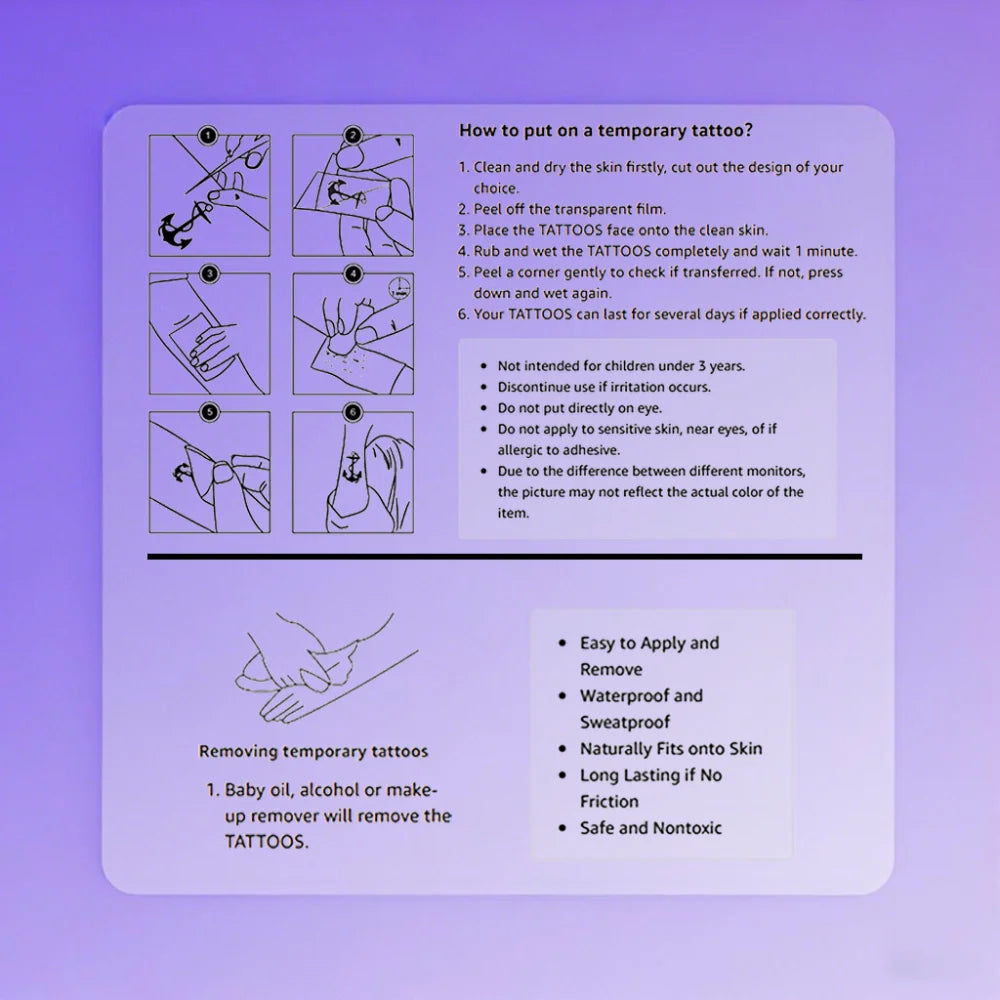 54 stücke Temporäre Tattoo Drachen Cartoon Panda Pfau Wasserdicht langlebige Körper Aufkleber Chamäleon Für Arme Wangen Mädchen.