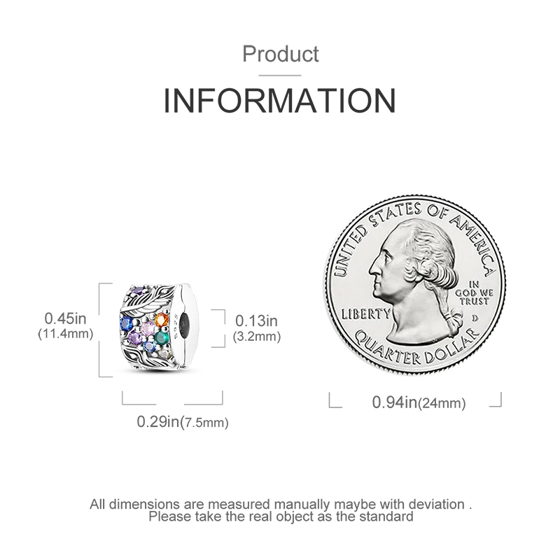 Silver Clasp 925 Sterling Silver CZ pave Clip Charms Daisy Beads Stopper Safety Chain fit Original Bangle Bracelet Jewelry Clip