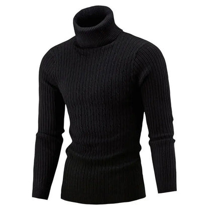 Turtleneck Pullovers Sweaters Men 2020 Autumn Winter Solid Color Long Sleeve Knitting Sweater Thickening Men's Bottoming Shirt.