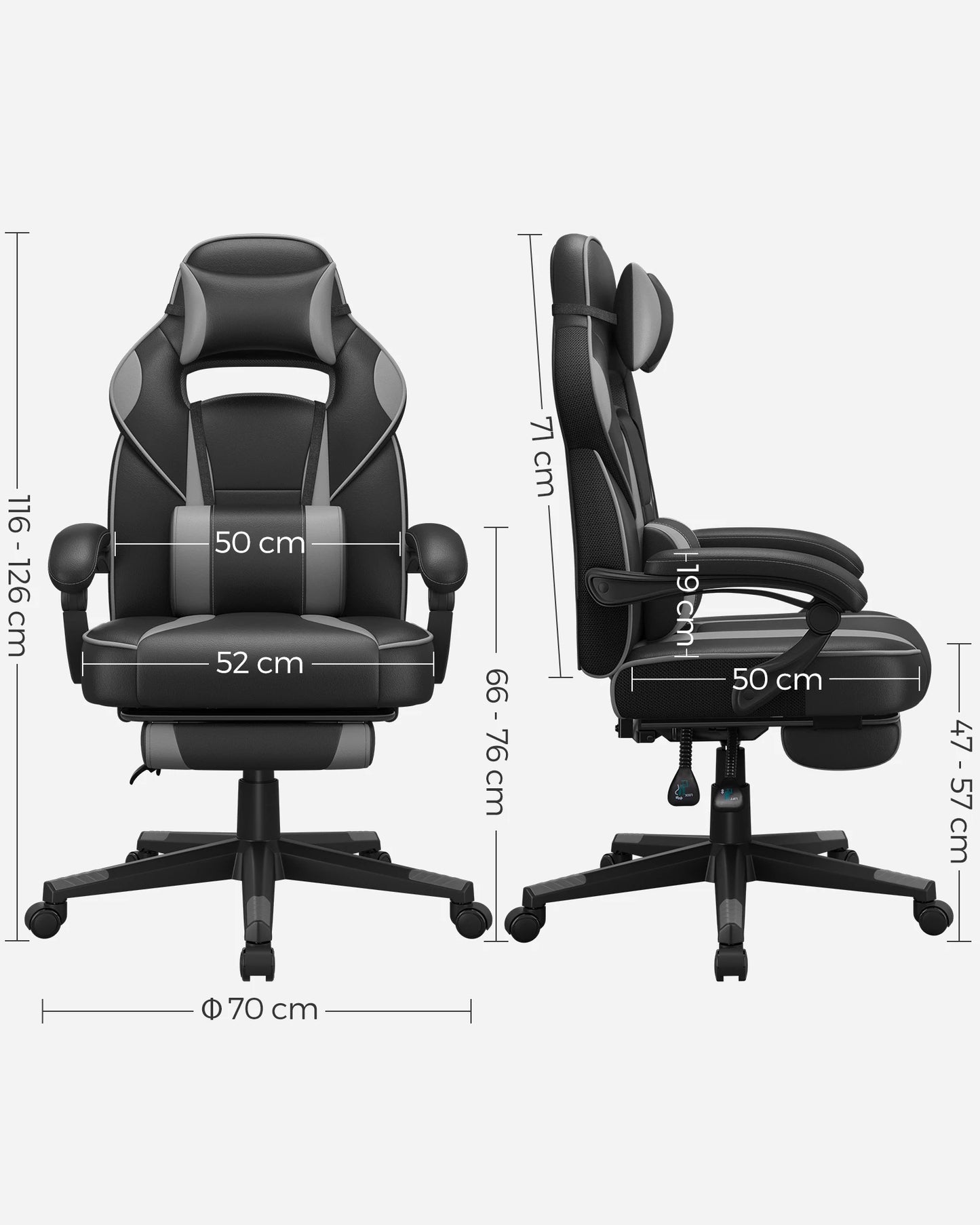 SONGMICS Gaming-Stuhl, ergonomischer Bürostuhl, Home-Office