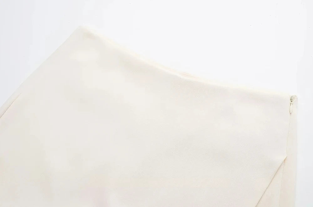 Women Fashion Pareo Style Shorts Skirts Vintage High Waist Side Zipper Female Skort Mujer.