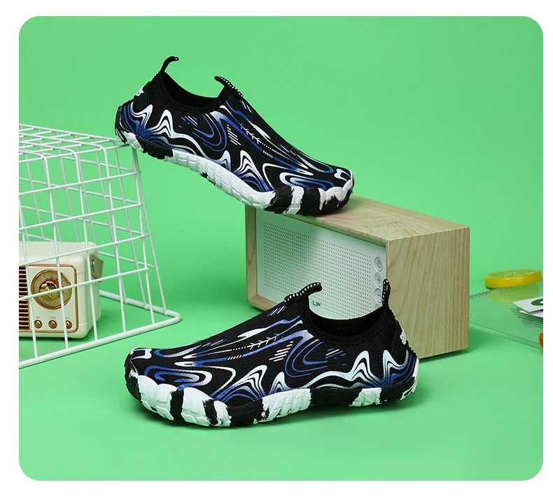 Kids Students Barefoot Quick-Drying Beach Swimming Aqua Shoes Boys Girls Fitness Running Shoes Summer Parent-child Water Shoes
