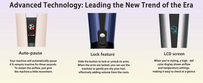 2025 New 2-in-1 Hair Straightener & Dryer Combo - Smartly Controlled Negative Ion Heating Plates, Suitable for Home Hair Styling.