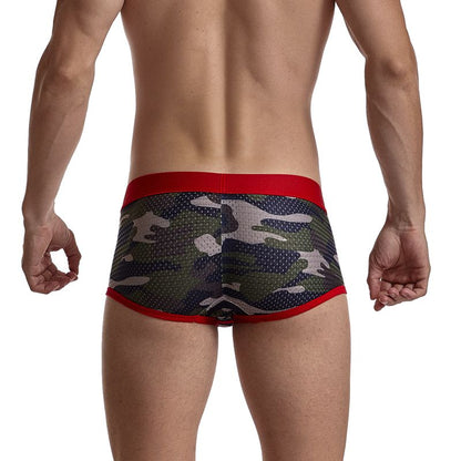 6 Teile/los Männer Unterwäsche Boxershorts Männer Boxer Briefs Ropa Interior Hombre Calzoncillos Atmungsaktive Hombre Mesh Camouflage Nylon